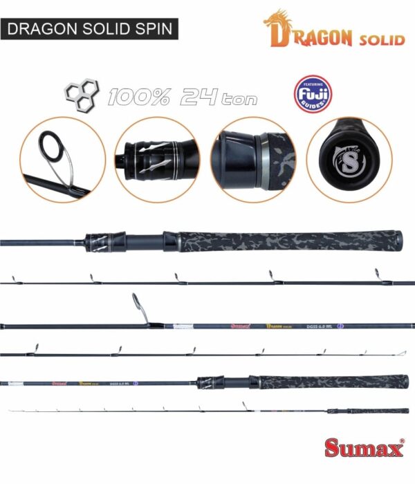 Caña Sumax Dragon Solid frontal 1,98 m, 10 - 20 libras